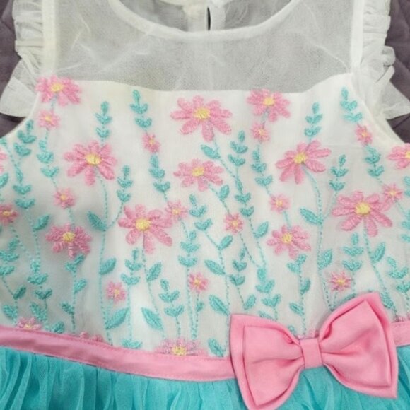 NEW Jona Michelle Tulle Embroidered Sleeveless Dress size 5 - Picture 3 of 5